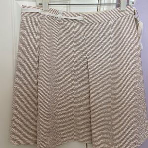 Max Studio beige and cream seersucker skirt